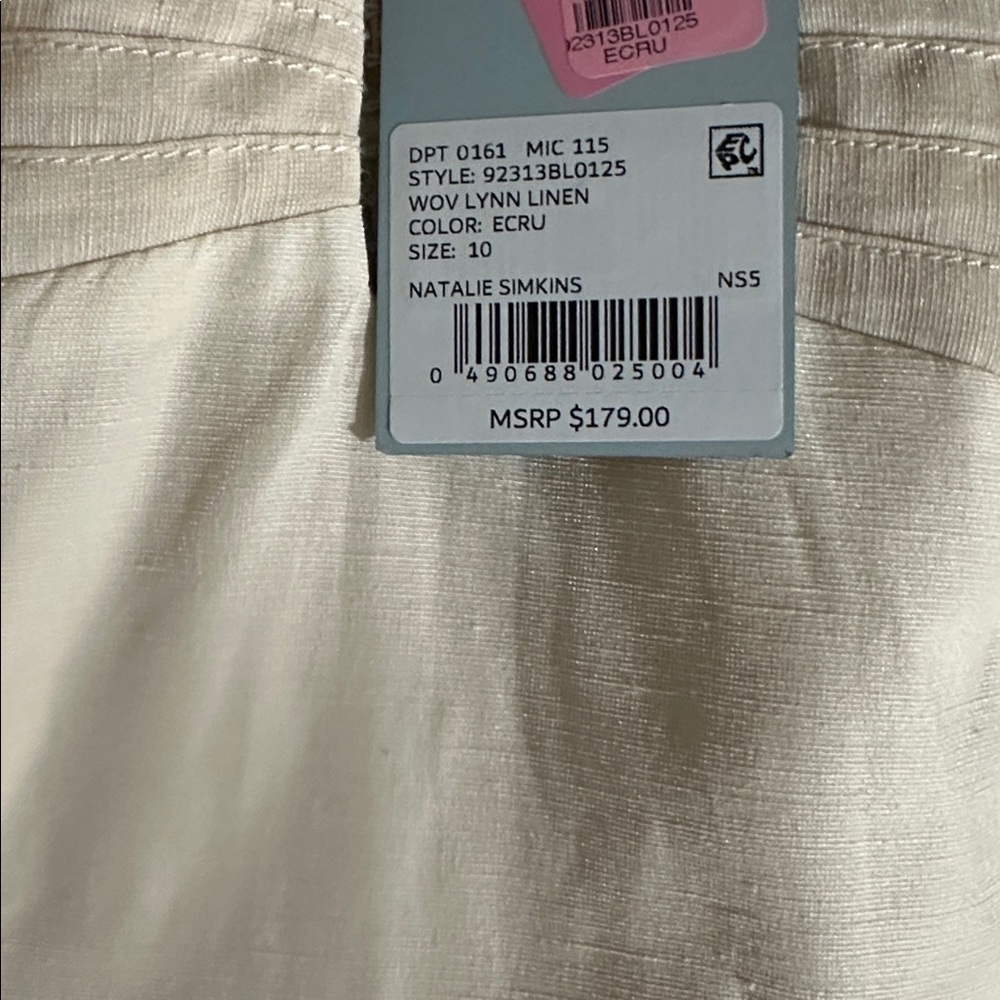 NWT Antonio Melani x Style by Simkins Coordinating Lynn Linen Blend Top - Picture 16 of 16